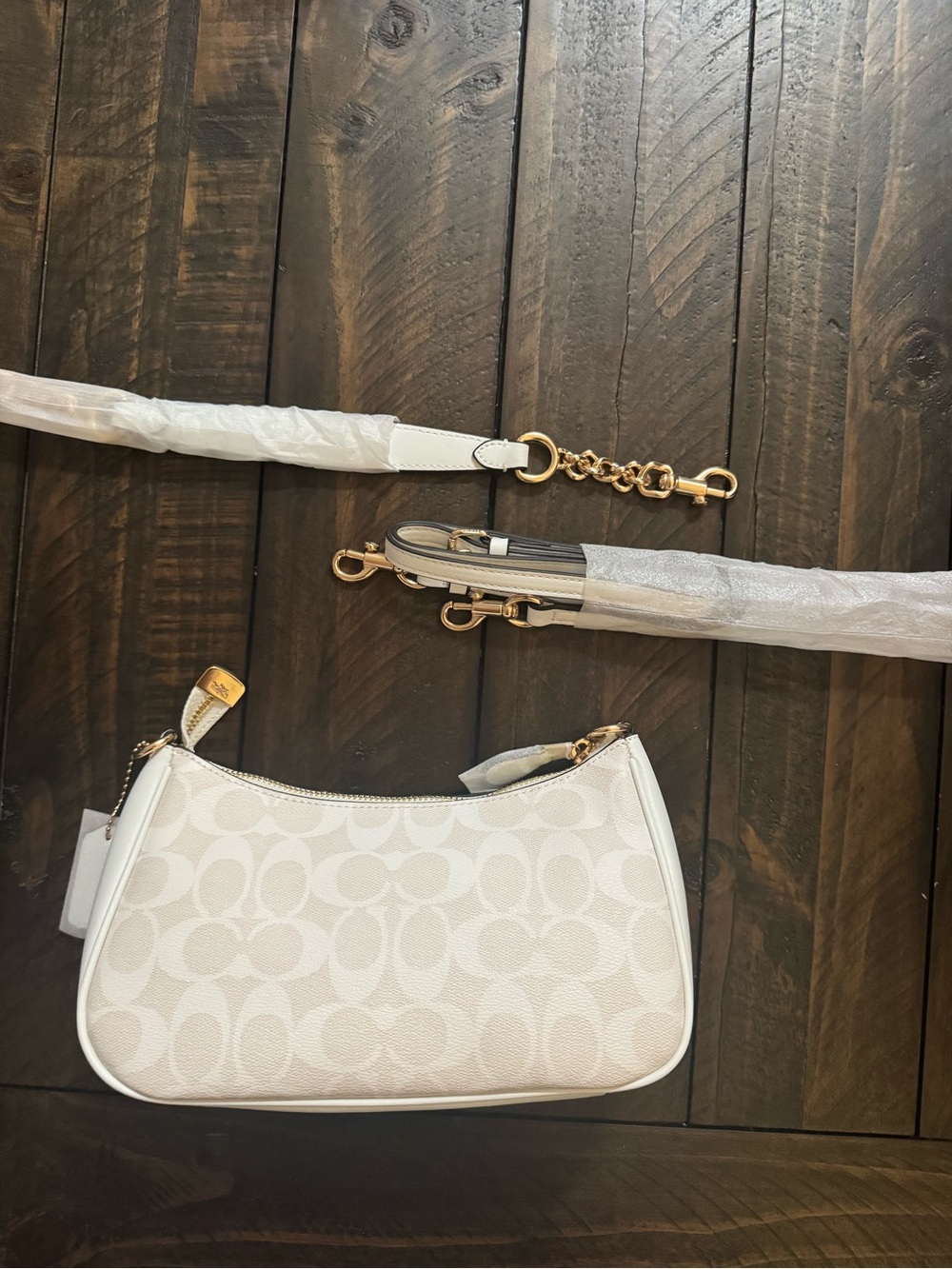 Coach Chalk Signature Mini Shoulder Bag with Gold Hardware - Picture 3 of 4